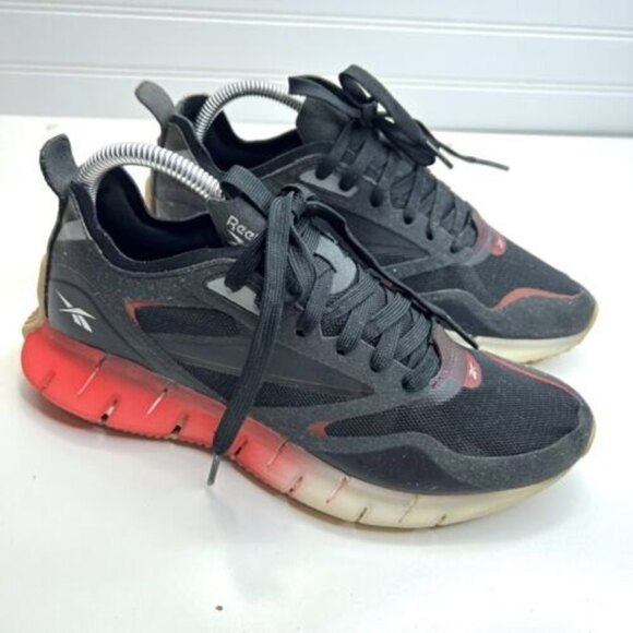 Reebok Zig Kinetica Horizon Women's Black Lace Up Athletic Running Shoes 8 - Picture 1 of 10